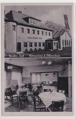 98525 Mehrbild Ak Weißes Roß Wernsdorf b. Olbernhau um 1940