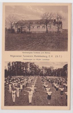98727 Mehrbild Ak Allgemeiner Turnverein Markkleeberg e.V. Turnhalle um 1926