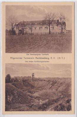98728 Mehrbild Ak Allgemeiner Turnverein Markkleeberg e.V. Turnhalle um 1926