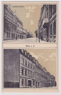 98785 Mehrbild Ak Riesa an der Elbe Goethestraßeum 1920