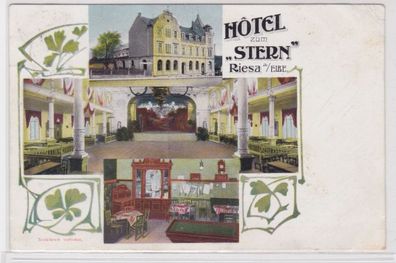 98788 Mehrbild Ak Riesa an der Elbe Hotel zum Stern 1913
