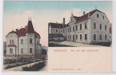 98848 Mehrbild Ak Lichtenstadt Villa und Städtische Badeanstalt um 1920
