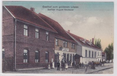 35890 Ak Westerhausen a.H. Gasthof zum goldenen Löwen 1913