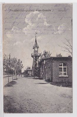 81580 Feldpost Ak Tuppenübungsplatz Alten Grabow Uhrturm 1916