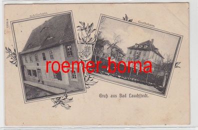 83043 Mehrbild Ak Gruß aus Bad Lauchstedt Schiller- und Goethehaus 1915