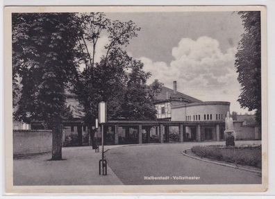 96523 Ak Halberstadt Harz Volkstheater 1953