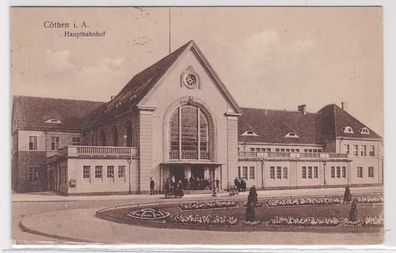 97890 Ak Cöthen Köthen in Anhalt Hauptbahnhof 1925