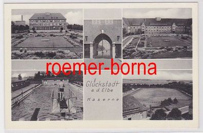 85175 Mehrbild Ak Glückstadt a.d. Elbe Kaserne um 1950