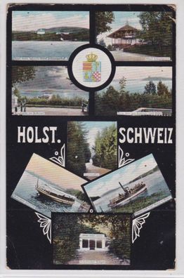 94120 AK Holsteinische Schweiz - Hotel, Mondnacht, Kellersee, Tempel Dampfschiff