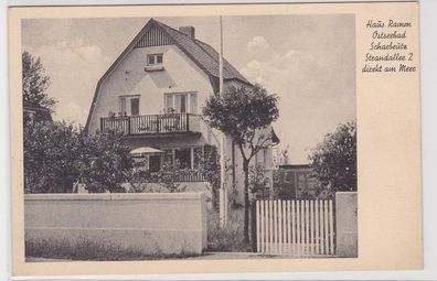 99007 Ak Haus Ramm Ostseebad Scharbeutz, Strandallee 2, direkt am Meer um 1930