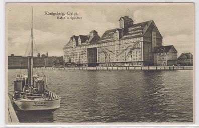 18759 Ak Königsberg Ostpreussen Hafen und Speicher 1927