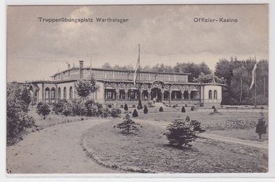 68380 Feldpost Ak Truppenübungsplatz Warthelager Offizier Kasino 1918