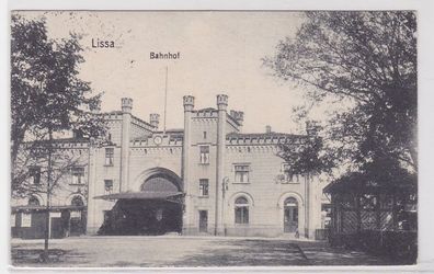 80754 Feldpost Ak Lissa Leszno Bahnhof 1918