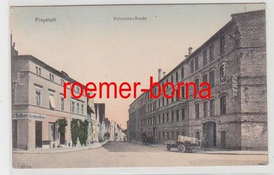 78554 Ak Freystadt Niederschlesien Polnische Straße mit Geschäft B. Rother 1941
