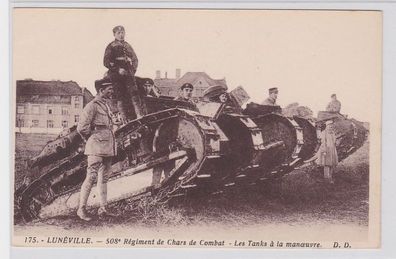 78786 Ak Luneville Regiment de Chars de Combat Panzer Tank um 1915