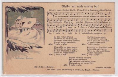 98313 Lied AK Anton Günther 'Bleibn mr noch aweng do!' um 1920