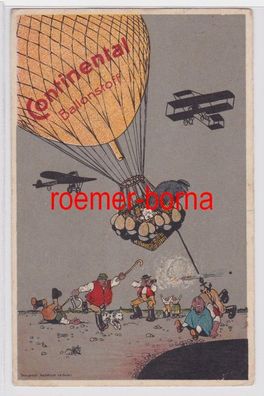 82573 Reklame Humor Ak Continental Ballonstoff 1916