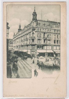 86987 AK Leipzig Bismarckhaus mit Pferdekutschen um 1910