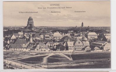 87529 AK Leipzig - Blick vom Windmühlenweg nach Südost - Völkerschlachtdenkmal