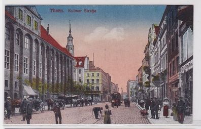 92664 Ak Thorn Torun Kulmer Strasse mit Geschäften um 1910