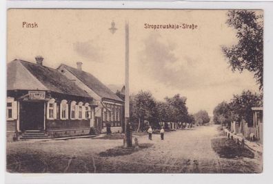 34595 Feldpost Ak Pinsk Weissrussland Stropzewskaja Strasse 1916