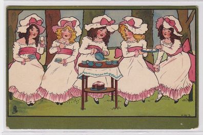 85677 Künstler Ak Damenkränzchen Raphael Tuck Art-Series No. 6700 von 1907