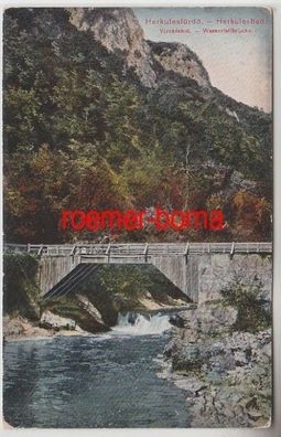 94100 Ak Herkulesfürdö Rumänien Wasserfallbrücke um 1910