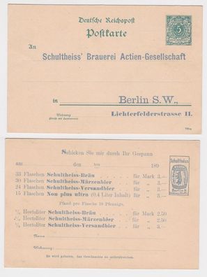 11063 DR Ganzsachen Postkarte P30 Zudruck Schultheiss' Brauerei AG Berlin