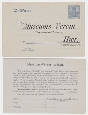 38260 DR Ganzsachen Postkarte P63 Museums-Verein (Suermondt-Museum) Aachen