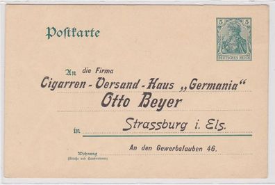 74826 Ganzsachen Postkarte P64 Zudruck Cigarren-Versand-Haus O. Beyer Strassburg