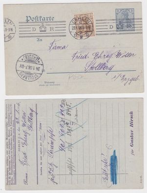 77774 DR Ganzsachen Postkarte P63 Zudruck Gustav Hirsch Berlin 1906