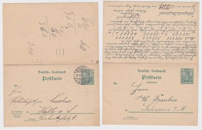 78463 DR Ganzsache Postkarte P54 W. Frauboes Landes-Lotterie Schwerin 1900
