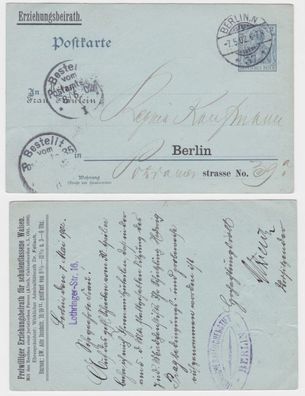 86514 Ganzsachen Postkarte P57Y Zudruck Erziehungsbeirath für Waisen Berlin 1902