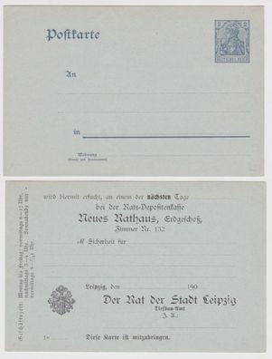 92410 DR Ganzsachen Postkarte P63 Zudruck Rat der Stadt Leipzig Tiefbau-Amt