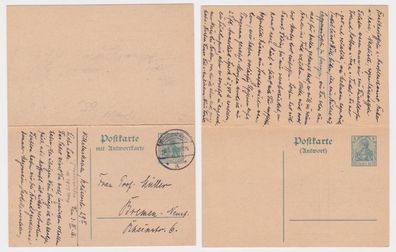 97188 DR Ganzsachen Postkarte P104 Wilhelmshaven nach Bremen 1916