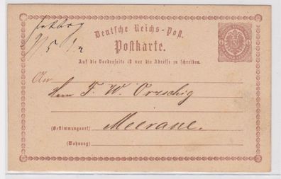 97216 DR Ganzsachen Postkarte P1 F.W. Orzichig Meerane 1874