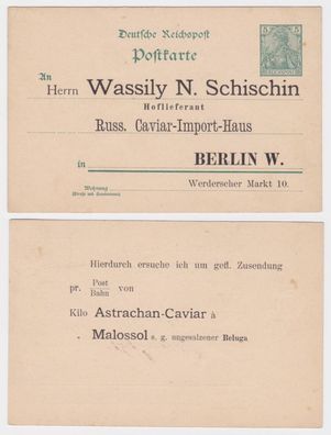 97745 DR Ganzsache Postkarte P50 Zudruck Wassily N. Schischin Import-Haus Berlin