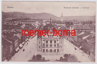 83098 Ak Kassa Ko?ice Kaschau Slowakei Nemzeti Szinház a Fötérrel um 1910