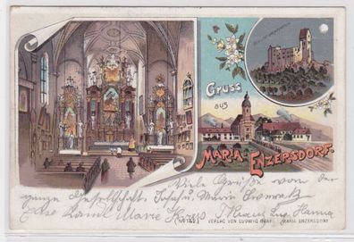 96741 Ak Lithographie Gruß aus Maria Enzersdorf 1901