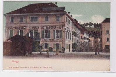 80930 AK Brugg - Hotel Restauration zum Roten Haus / Maison Rouge 1908