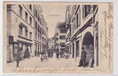 94263 Ak Chur Obergasse mit Geschäften 1907