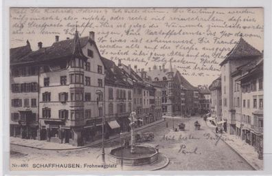 79192 AK Schaffhausen - Frohnwagplatz mit Apotheke und Geschäften 1906