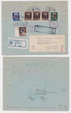 82424 seltener Brief Besetzung Ljubljanas Staatssicherheitsdienst 1944