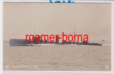 84467 Foto Ak Torpedoboot G. 197 um 1915