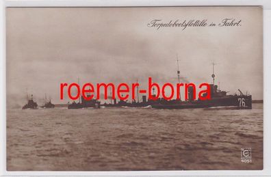 84597 Foto Ak Torpedobootsflottille in Fahrt um 1940