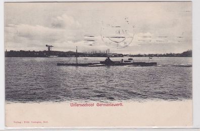 98115 Ak Unterseeboot Germaniawerft 1911