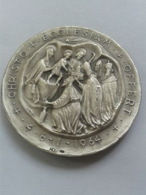 Vatikan Ppast Paul VI. Silber Kunstmedaille 44g 800er Silber Christo ecclesiam