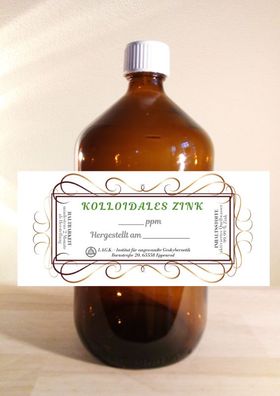Kolloidales Zink Zinkwasser Zinkkolloid 250 ml 30 / 50 ppm Auraschutz