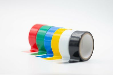 6teiliges Universalband Isolierband Klebeband Set 19mm x 3m farbig Qualität PVC