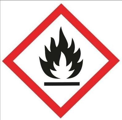 Aufkleber Etikett "Feuergefährlich" GHS-Gefahrensymbol quadratisch 5-20cm